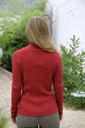 [200690] Pull Noe nm45 glinsterend opstaande kraag - Rood Detail
