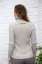 [200691] Pull Nour nm45 geribbeld glinsterend  - Taupe Detail