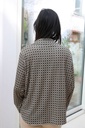 [200693] Blouse Niene nm20 met lange mouwen  - Groen-beige Detail