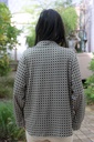 [200693] Blouse Niene nm20 met lange mouwen  - Groen-beige Detail