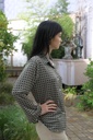 [200693] Blouse Niene nm20 met lange mouwen  - Groen-beige Detail