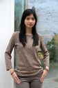 [200694] Tricot pull Nils  met glittersteentjes  - Taupe Detail