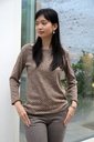 [200694] Tricot pull Nils  met glittersteentjes  - Taupe Detail