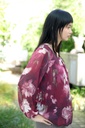 [200695] Blouse Nore nm 36 open hals gevoerd  - Bordeaux-beige Detail