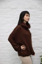 [200699] Tricot pull Nigel nm18 hoge rolkraag - Donkerbruin Detail