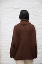 [200699] Tricot pull Nigel nm18 hoge rolkraag - Donkerbruin Detail
