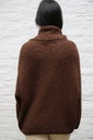 [200699] Tricot pull Nigel nm18 hoge rolkraag - Donkerbruin Detail