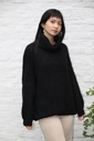 [200699] Tricot pull Nigel nm18 hoge rolkraag - Zwart Detail