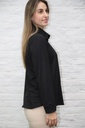 Jersey blouse Leonoor nm20 viscose jersey polokraag  - Zwart Detail