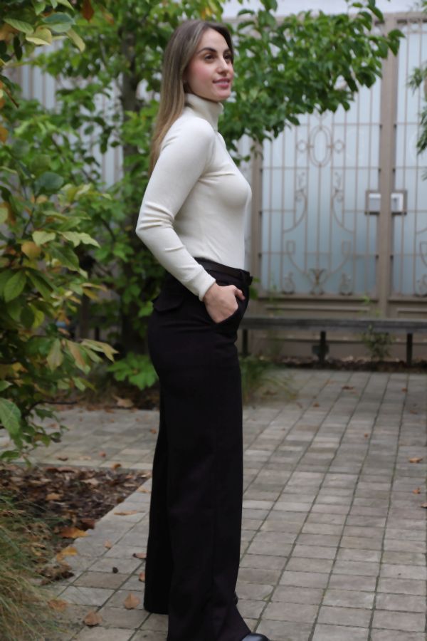  Lyon nm10 diagonale stippen schuin insteekzakken  - Bordeaux Detail