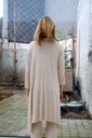 [10017243] Silk coat Luciano nm100 pointed shawl collar - Beige Detail