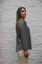 [200693] Blouse Niene nm20 met lange mouwen  - Zwart-beige Detail