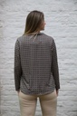 [200693] Blouse Niene nm20 met lange mouwen  - Zwart-beige Detail