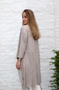 [10017243] Silk coat Luciano nm100 pointed shawl collar - Taupe Detail