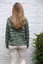 Bouclé tone on tone lined sweater Layla - Olijf Detail