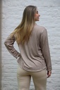[200693] Blouse Niene nm20 met lange mouwen  - Beige-donkerbruin Detail