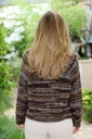 Bouclé tone on tone lined sweater Layla - Taupe Detail
