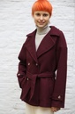 [10017496] Korte jas Lizze 20nm grote puntkraag  - Bordeaux Detail