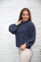 Pul Levy nm30 bouclé stand-up collar - Donkerblauw Detail