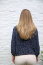 Pul Levy nm30 bouclé stand-up collar - Donkerblauw Detail