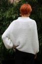 [200662] Pull Nine nm30 in boucléstof 3/4 mouwen ronde hals - Wolwit Detail