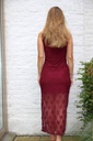 Lace long dress Liyana nm34 skinny - Bordeaux Detail