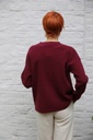 [200769] Tricot pull Noam nm100 ronde hals  - Bordeaux Detail