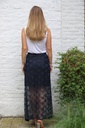 Long lace skirt Lindsay nm34 - Donkerblauw Detail
