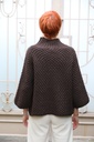 [200772] Tricot pull Nadir nm20 ronde hals 3/4e mouwen - Donkerbruin Detail