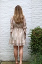 Cocktail dress Leendert nm85 envelope skirt tencel - Beige Detail