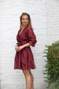 Cocktail dress Leendert nm85 envelope skirt tencel - Bordeaux Detail