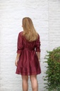 Cocktail dress Leendert nm85 envelope skirt tencel - Bordeaux Detail
