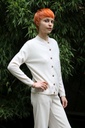 Tijdloze cardigan Maes nm80 - Lichtbeige Detail