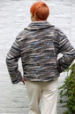 [200832] Kort jasje Novée nm100  fijne wazige strepen  - Grijs-zwart-beige Detail