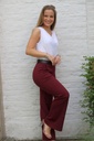 [10017253] Flare pants Loua nm65 point Milan - Bordeaux Detail