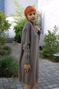 [200865] Tricot kleed Nove nm50 opstaande kraag  - Taupe Detail