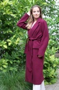 Jas Lianne nm100 grote puntkraag dubbel rij knopen - Bordeaux Detail