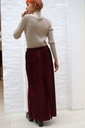 [200887] Rok Nasim glamy velours split achterkant - Bordeaux Detail