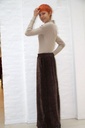 [200887] Rok Nasim glamy velours split achterkant - Donkerbruin Detail
