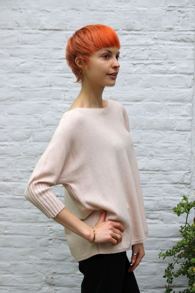 [10017282] Pull Mart 3/4e mouw nm50 boot - Beige Detail