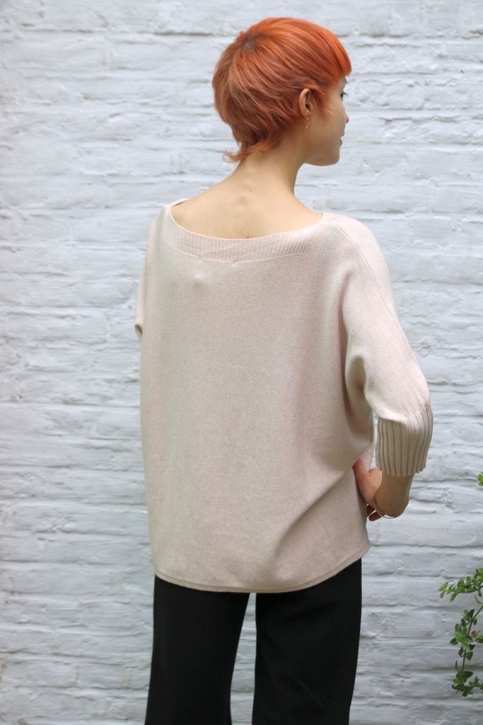 [10017282] Pull Mart 3/4e mouw nm50 boot - Beige Detail