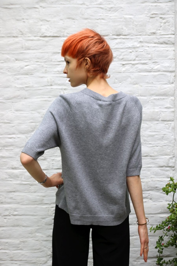 Pull Mehmet ronde hals - Grijs Detail