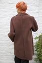 Jas Lamis nm50 reverskraag  1 knop scuba voering - Bruin Detail