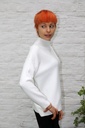 [200687] Tricot pull Novi nm60 met opstaande kraag - Wit Detail