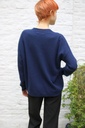 [200759] Cardigan Nicolaas nm80 fijne tricot v-hals knopjes - Donkerblauw Detail