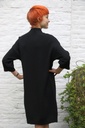 Jurk 7/8 Puck nm50 dichte hals recht patroon warm - Zwart Detail