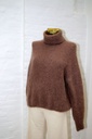 [200892] Pull Pelle nm55 zacht rolkraag alpaca en mohair - Taupe Detail