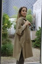[10017320] Trench Leonie puntkraag  - Camel Detail