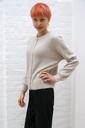 [10017280] Cardigan Lieuwe nm25 ronde hals 25 procent super fijne alpaga - Beige Detail