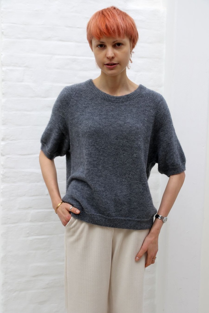 [10017287] Pul Louisa super fijne alpaga - Donkergrijs Detail